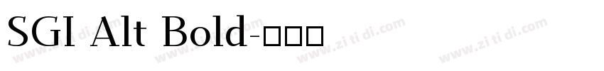 SGI Alt Bold字体转换
